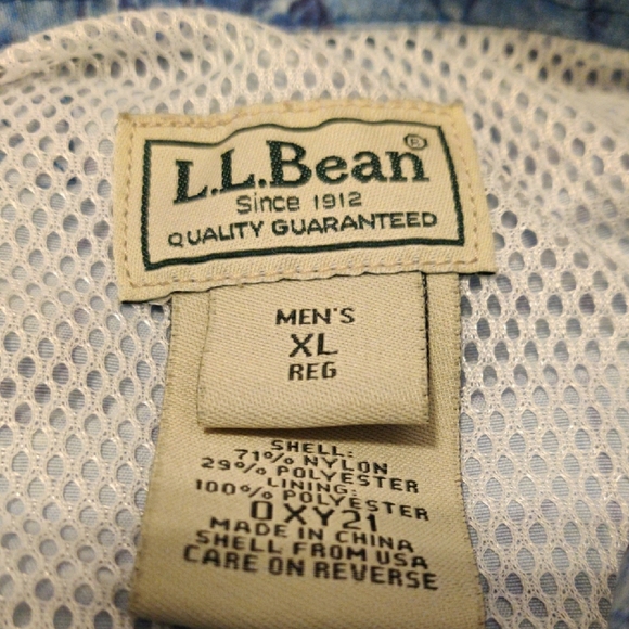 L.L. Bean Blue Casual Button Down Shirt - Picture 6 of 13